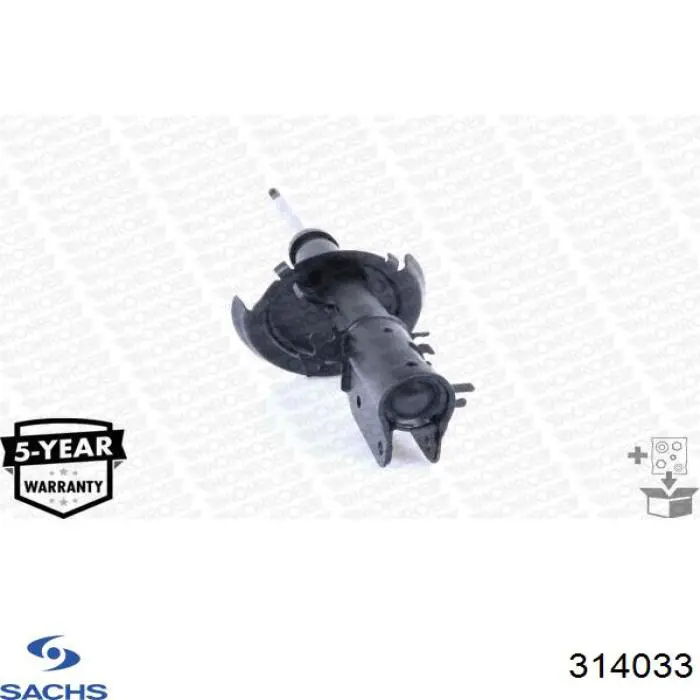 Амортизатор передній, правий Sachs 314033 ціна, від 63.88 USD