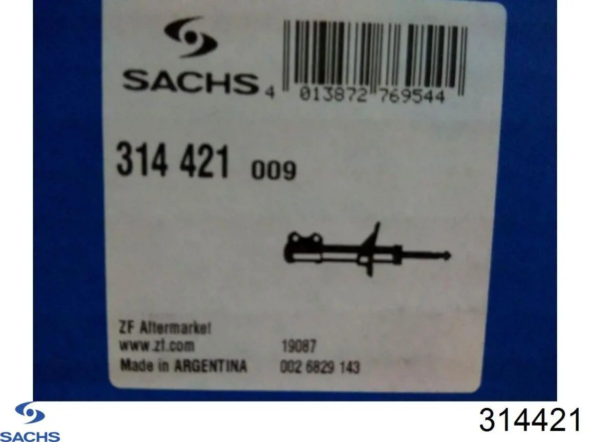Стойка амортизатора передняя Sachs 314421 ціна, від 69.68 USD