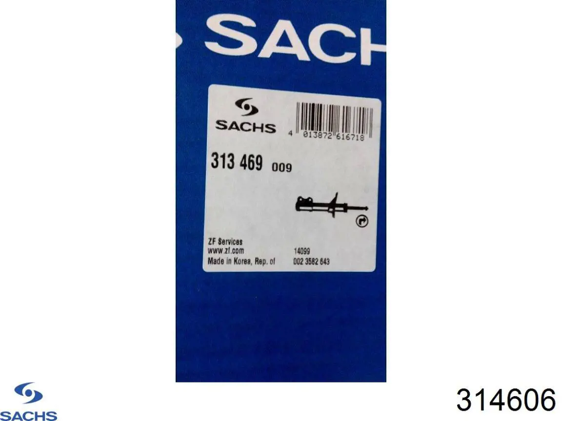Задній амортизатор Sachs 314606