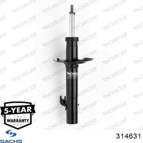 Амортизатор передній, правий Sachs 314631 ціна, від 36.78 USD