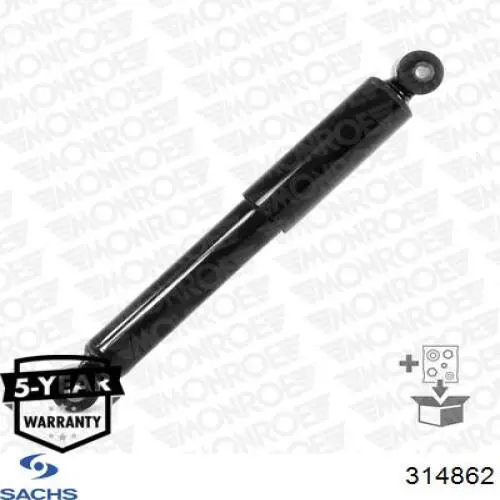 314862 Sachs Амортизатор задній, правий