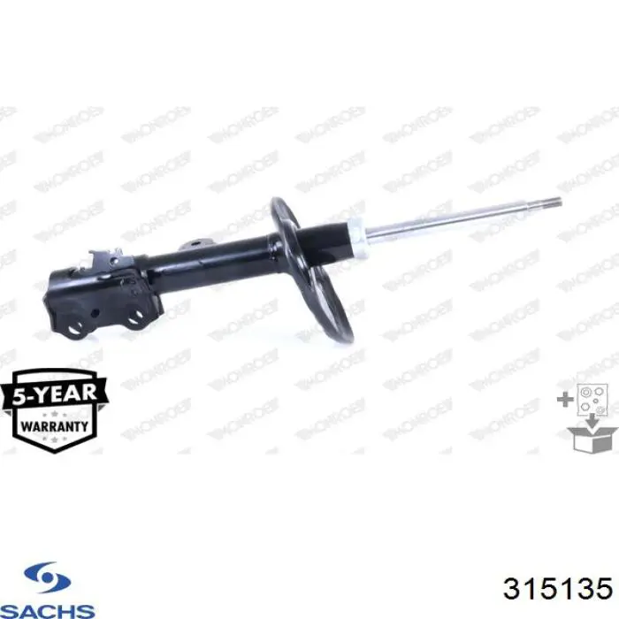 Амортизатор передньої підвіски, лівий Sachs 315135 ціна, від 64.83 USD