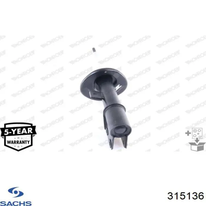 Амортизатор передній, правий Sachs 315136 ціна, від 66.64 USD