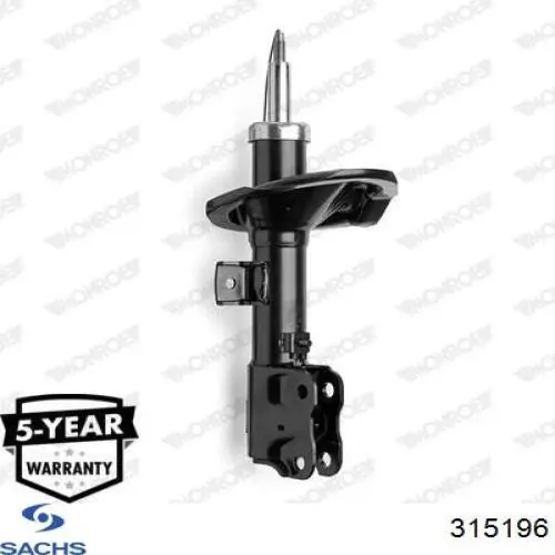 Амортизатор передній, правий Sachs 315196 ціна, від 65.03 USD