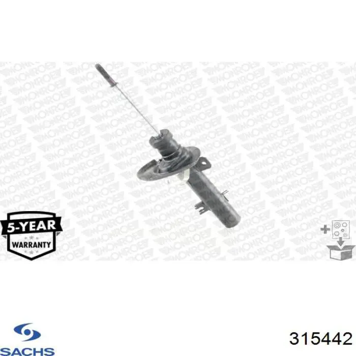 Амортизатор передній, правий Sachs 315442 ціна, від 60.20 USD