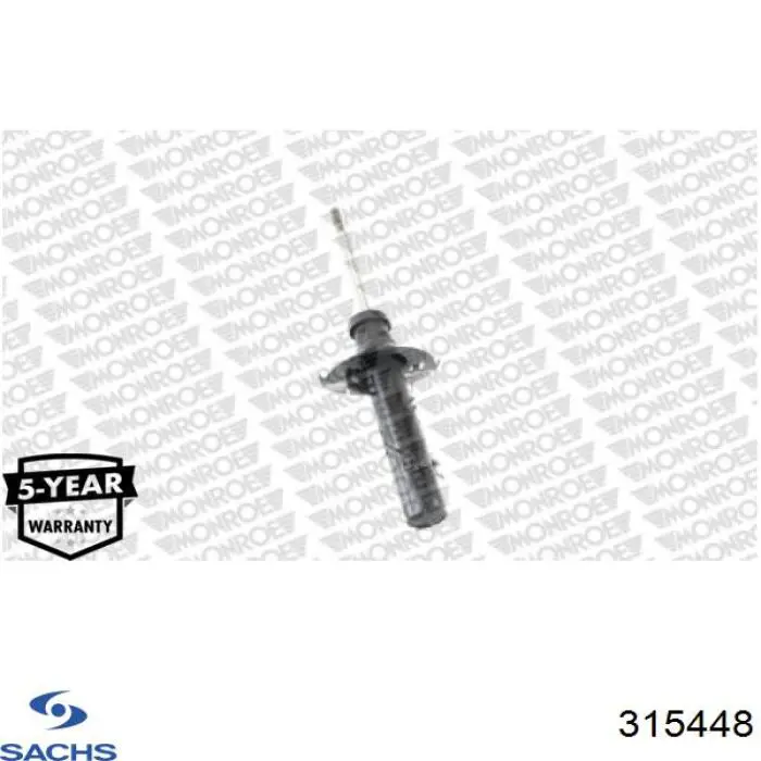Амортизатор передній, правий Sachs 315448 ціна, від 65.77 USD