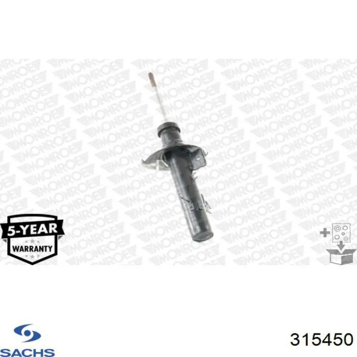 Амортизатор передній, правий Sachs 315450 ціна, від 55.67 USD