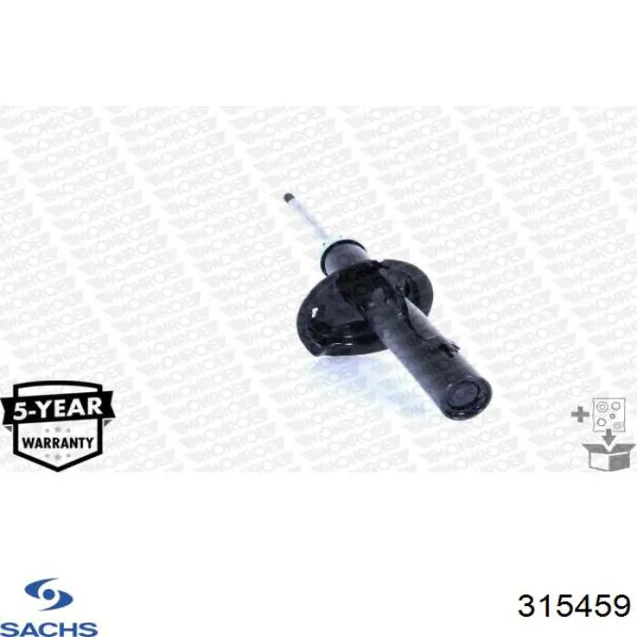 Амортизатор передньої підвіски, лівий Sachs 315459 ціна, від 44.72 USD
