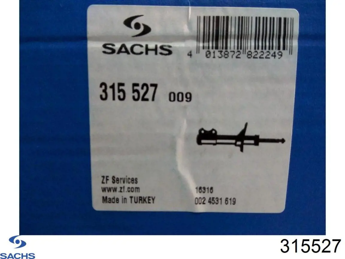 Стойка амортизатора передняя Sachs 315527 ціна, від 59.49 USD