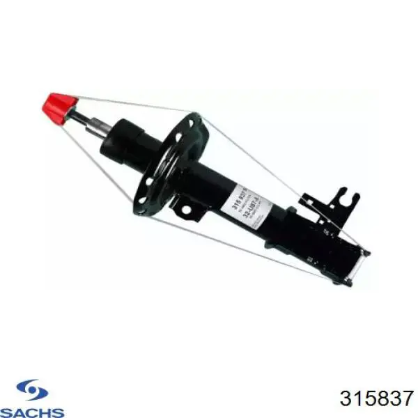 Амортизатор передній, правий Sachs 315837 ціна, від 88.28 USD