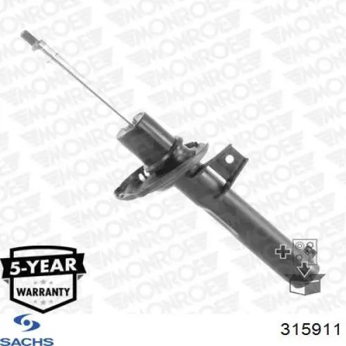 Стойка амортизатора передняя Sachs 315911 ціна, від 69.68 USD