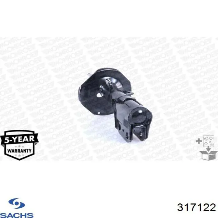 Амортизатор передній, правий Sachs 317122 ціна, від 61.04 USD