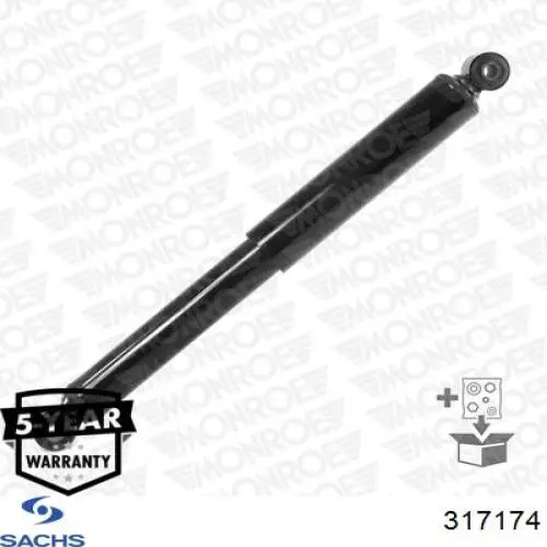 Амортизатор задній Sachs 317174 ціна, від 36.10 USD