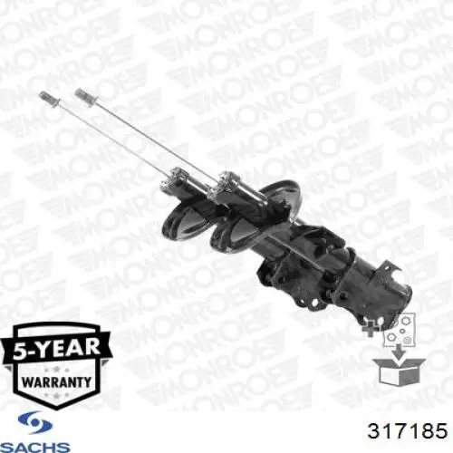 Амортизатор передньої підвіски, лівий Sachs 317185 ціна, від 66.18 USD