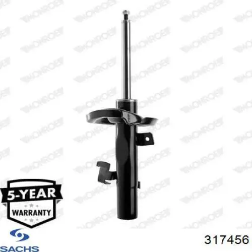 Амортизатор передньої підвіски, лівий Sachs 317456 ціна, від 117.63 USD