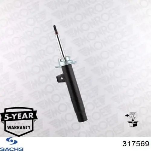 Амортизатор передньої підвіски, лівий Sachs 317569 ціна, від 88.25 USD