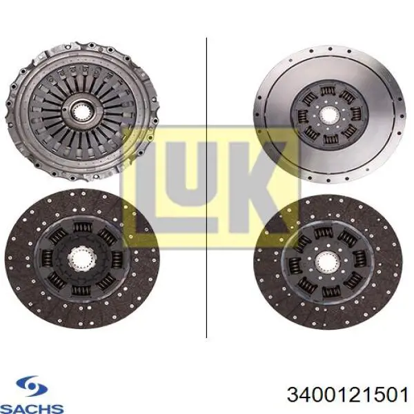 Комплект зчеплення (3 частини) Sachs 3400700649 ціна, від 2054.81 USD