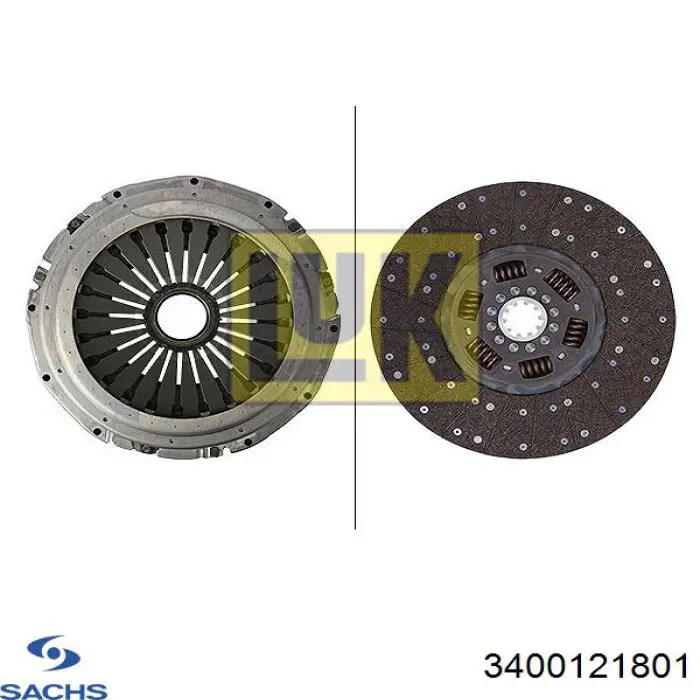 Комплект зчеплення (3 частини) Sachs 3400121801 ціна, від 504.43 USD