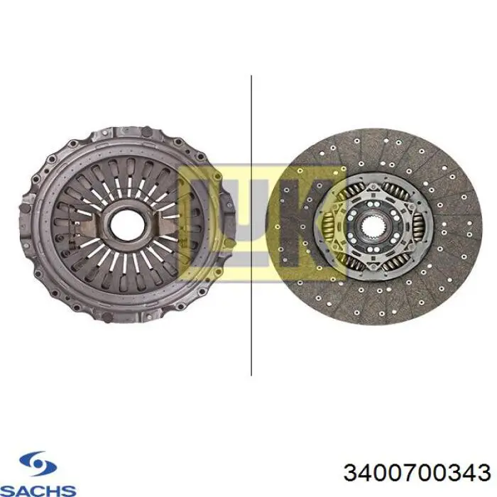 Купити 3400700343 Sachs Комплект зчеплення (диск, корзина, підшипник)