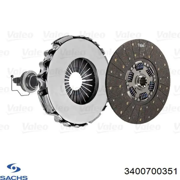 Комплект зчеплення (3 частини) Sachs 3400700351 ціна, від 844.28 USD