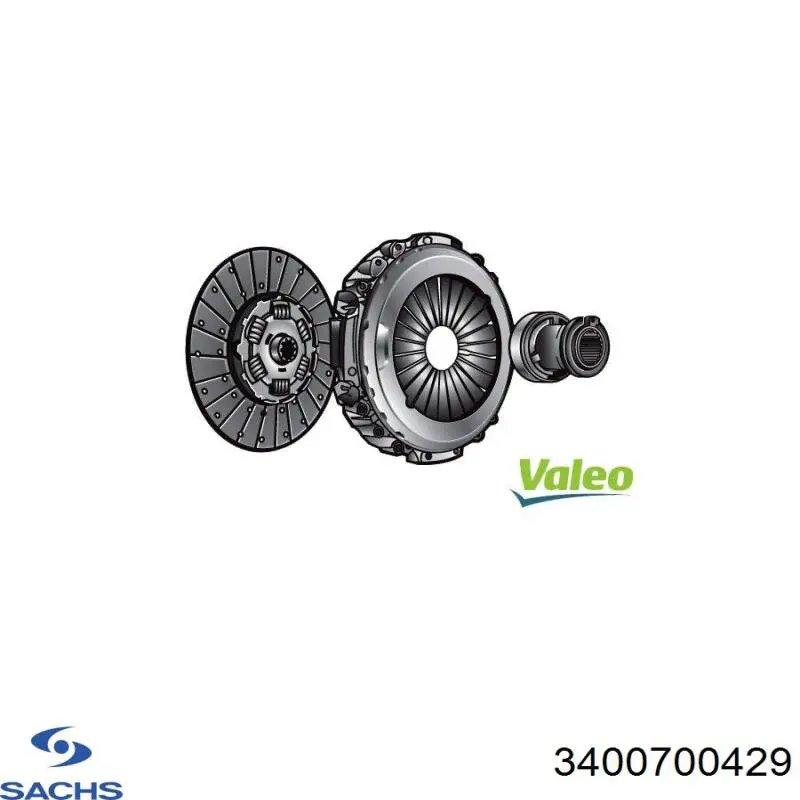 Купити 3400700429 Sachs Комплект зчеплення (диск, корзина, підшипник)