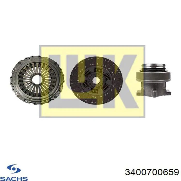 Купити 3400700659 Sachs Комплект зчеплення (диск, корзина, підшипник)