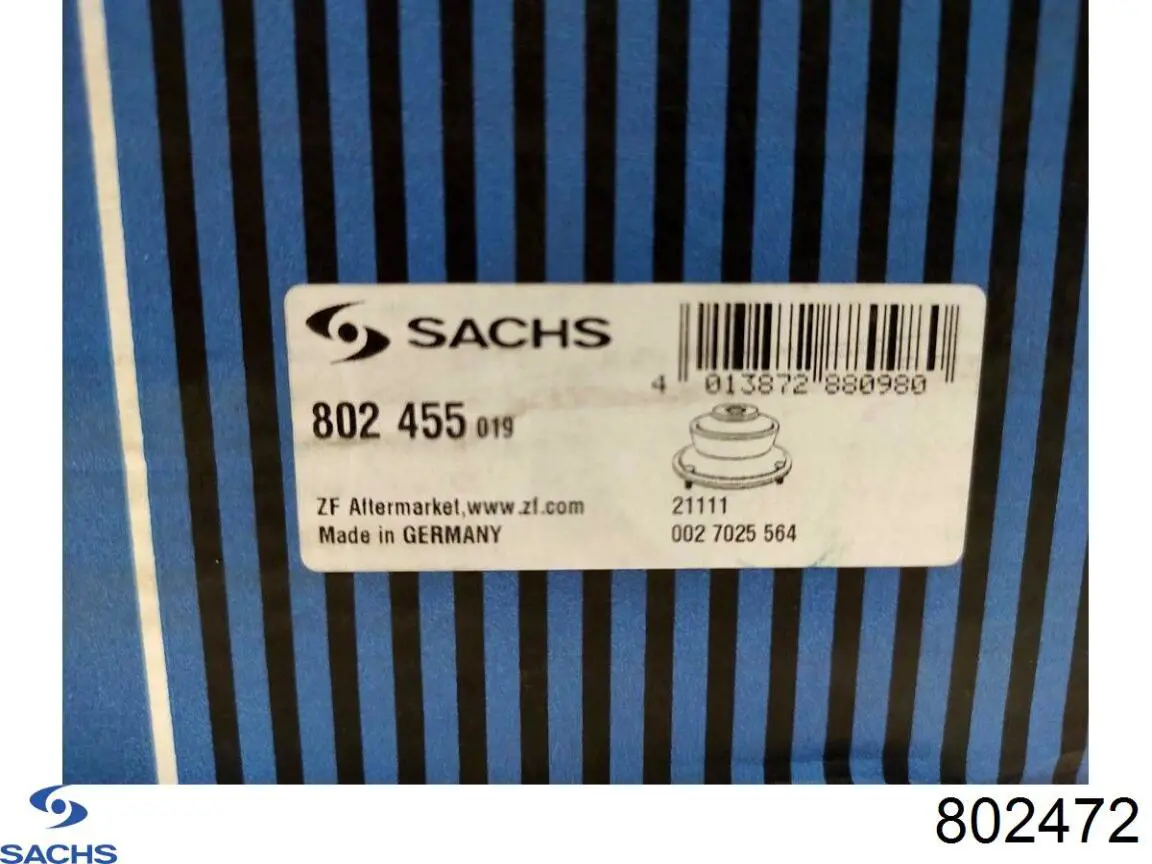 Подушка амортизатора переднього Sachs 802472
