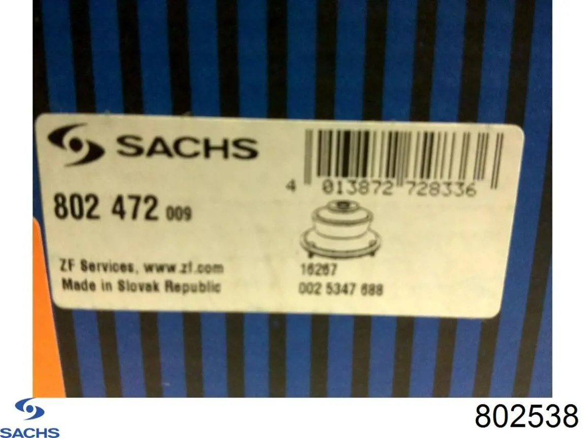 Подушка амортизатора переднього Sachs 802538