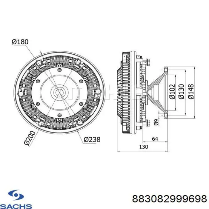 883082999698 Sachs корзина зчеплення