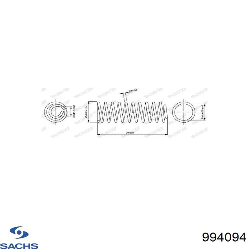 Купити 994094 Sachs Задні пружини