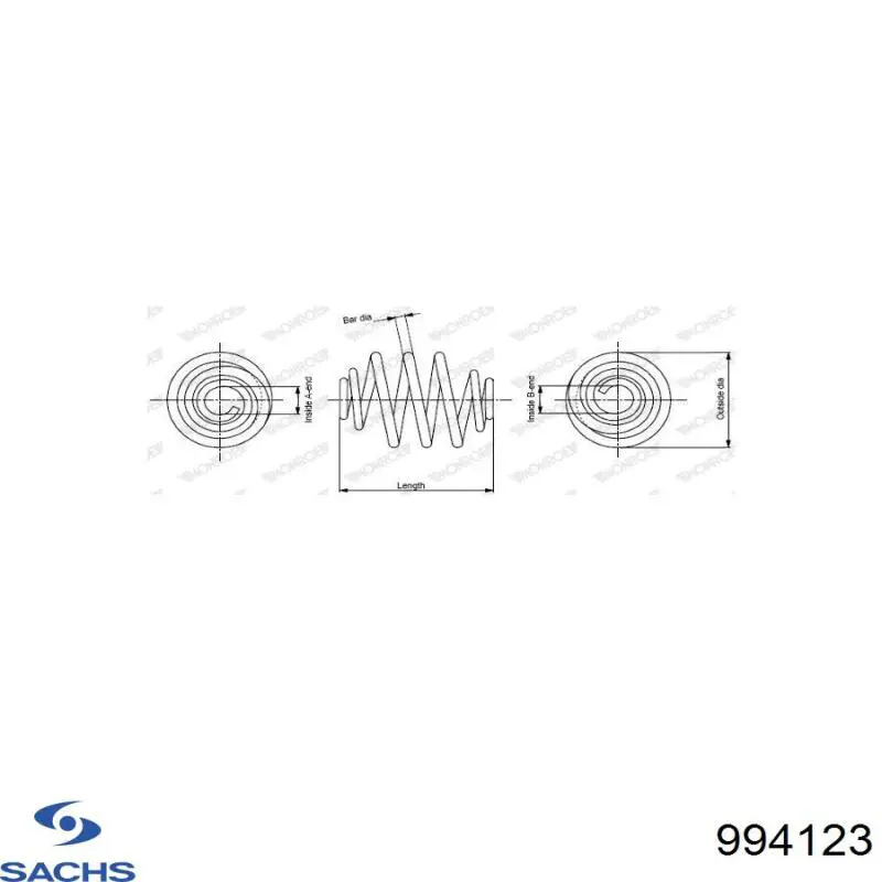Пружина задня Sachs 994123 ціна, від 42.62 USD