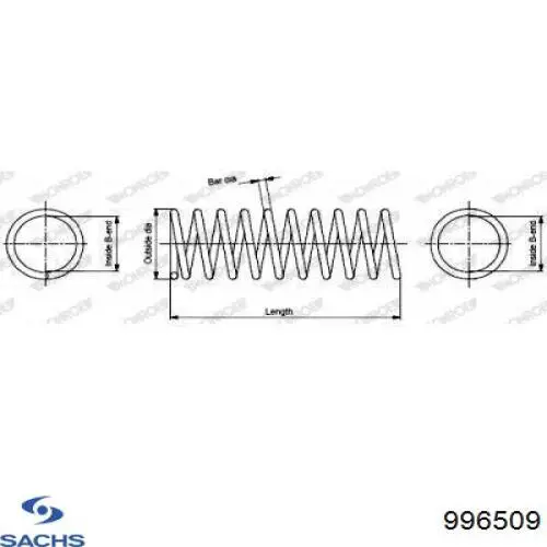 Купити 996509 Sachs Задні пружини