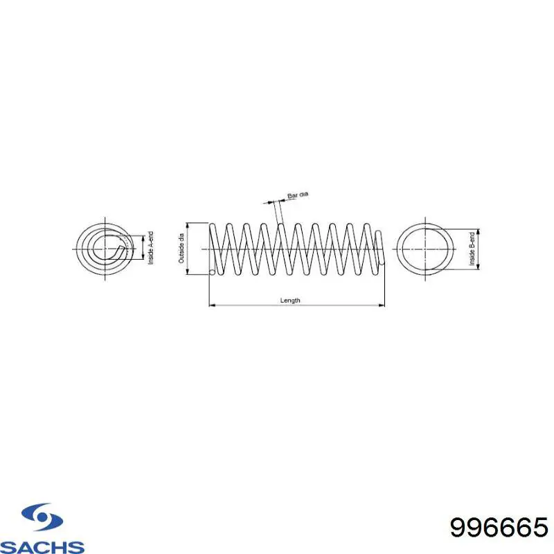 Пружина задня 996665 Sachs