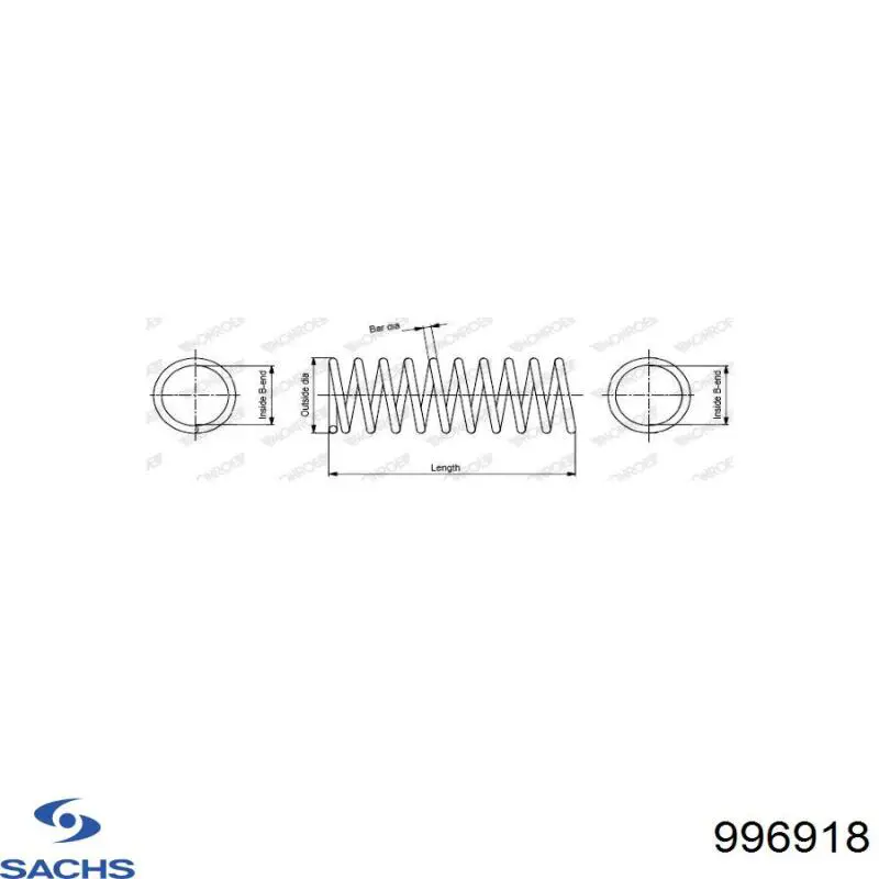 Купити 996918 Sachs Задні пружини