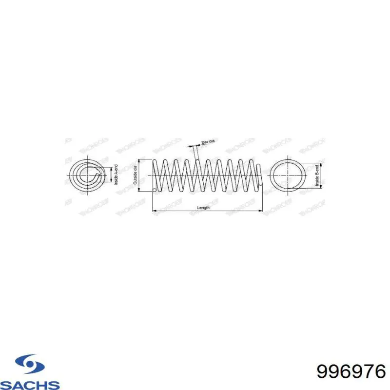 Купити 996976 Sachs Задні пружини