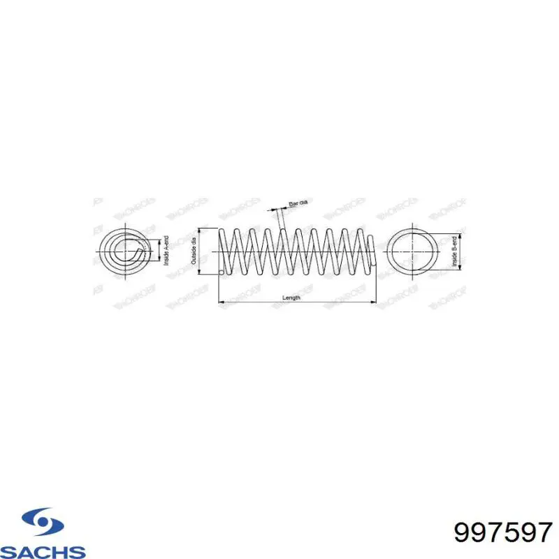 Пружина передня 997597 Sachs