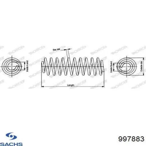 Пружина передня 997883 Sachs