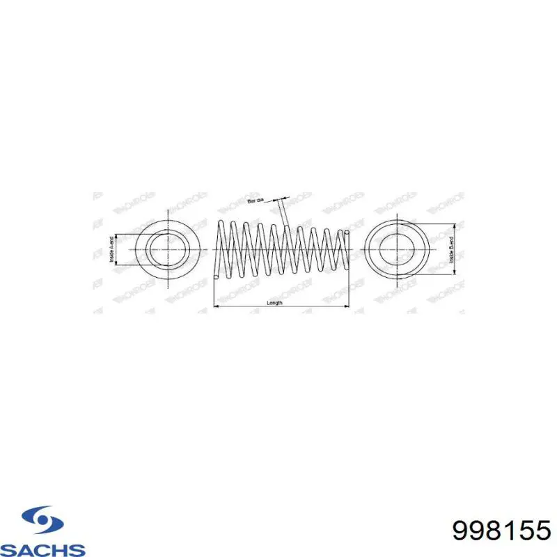 Пружина передня 998155 Sachs