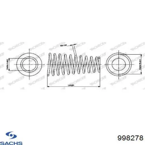 54010BU201 Nissan/Infiniti Пружина амортизатора передняя