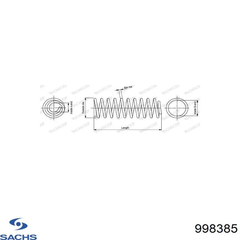 Пружина передня Daco 802511 ціна, від 36.89 USD