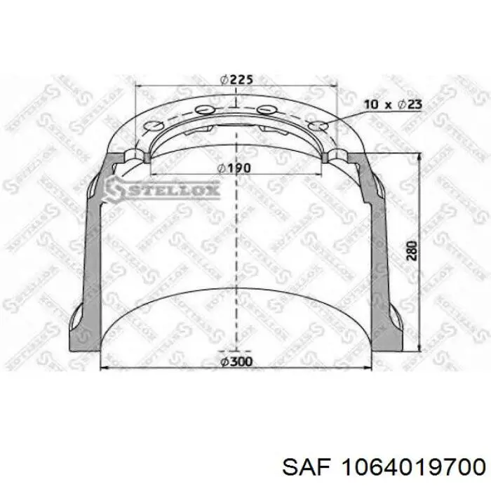 Купити 1064019700 SAF Барабан гальмівний задній