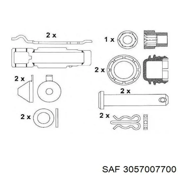 Колодки гальмові задні, дискові 3057007700 SAF