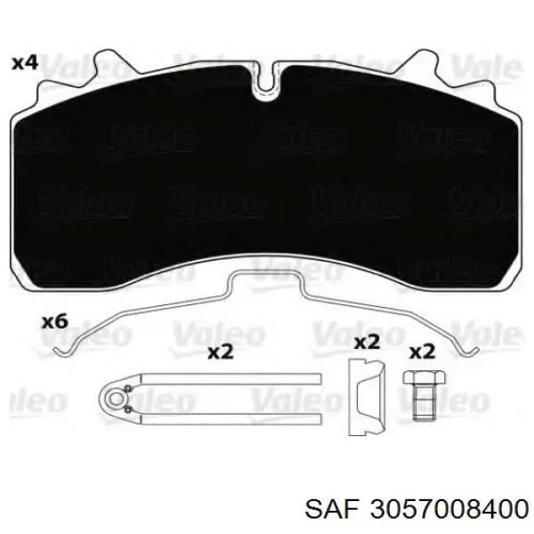 Колодки гальмові задні, дискові 3057008400 SAF