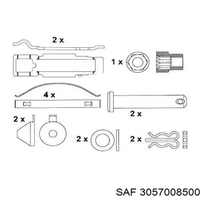 Задні гальмівні колодки 3057008500 SAF