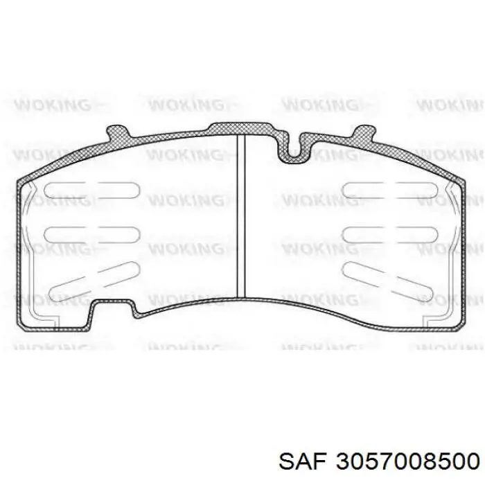 3057008500 SAF Колодки гальмівні задні, дискові
