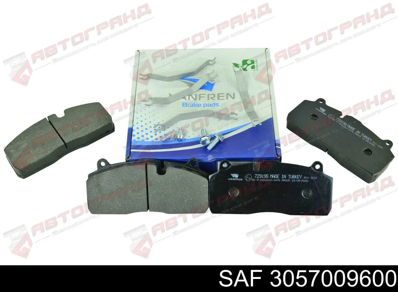 Гальмівні колодки SAF 3057009600 ціна, від 172.75 USD