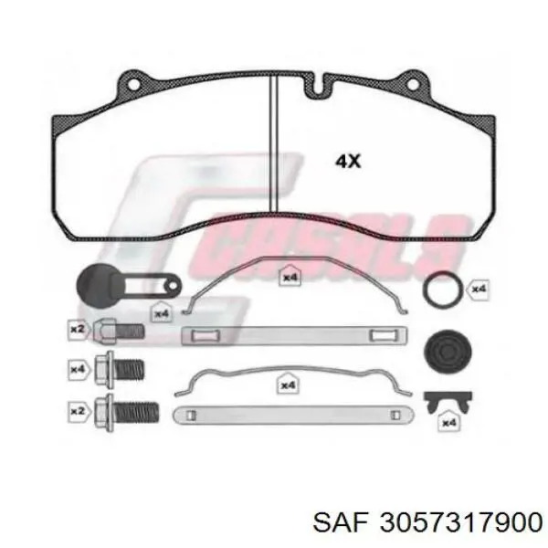 Задні дискові колодки Brembo PA2003
