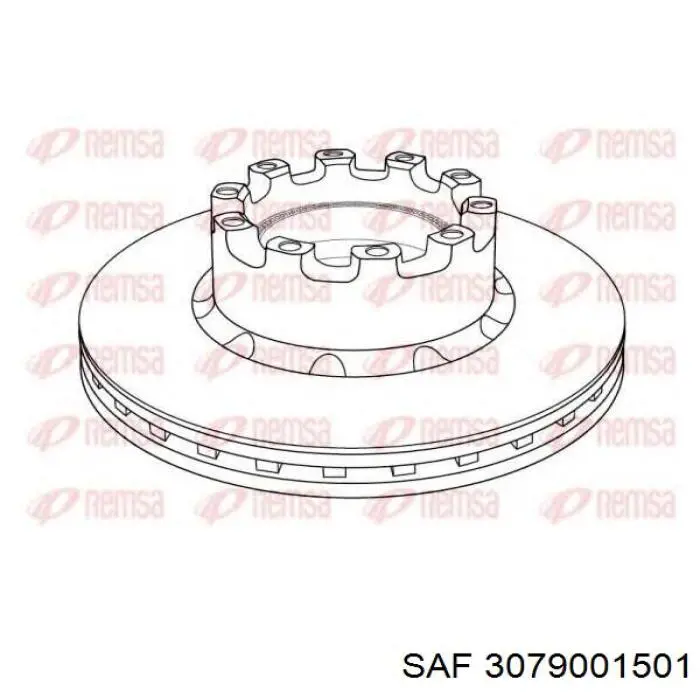 3079001501 SAF Гальмо дискове переднє