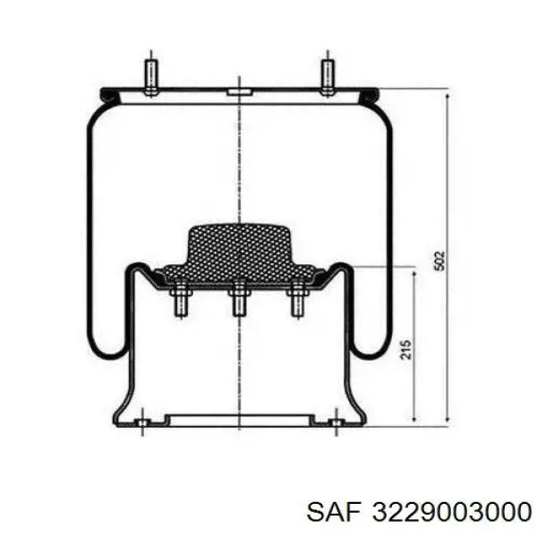 Пневмоподушка/Пневморессора моста 3229003000 SAF