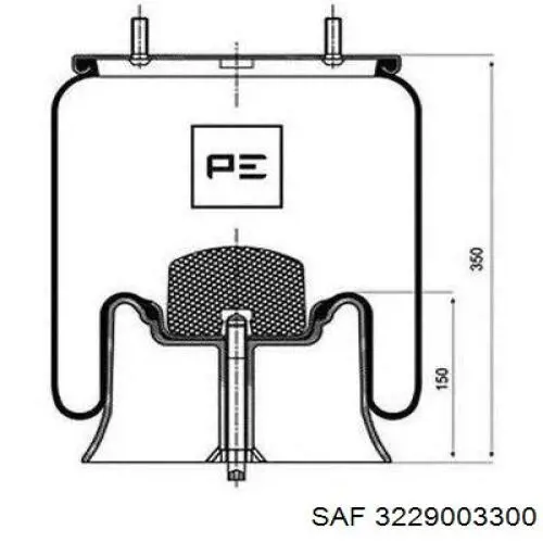 Пневмоподушка/Пневморессора моста 3229003300 SAF